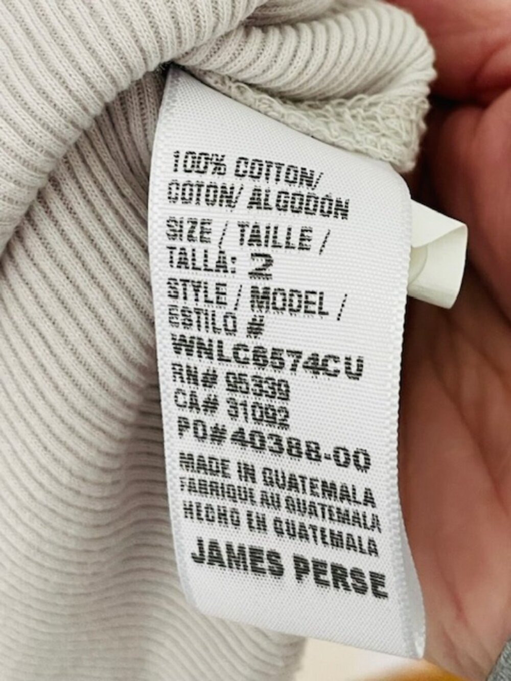 James Perse Ribbed Cotton Knit Midi Dress Taupe Gray V Neck Button Front Medium - Picture 5 of 9